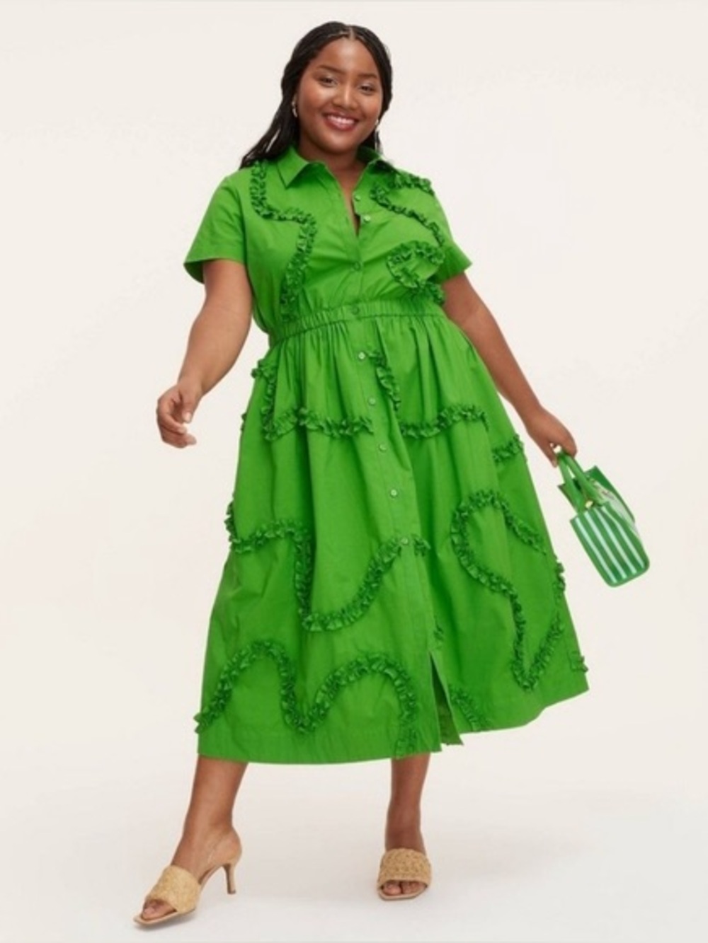 Kate Spade Vibrant Green Maxi Dress size XS-S NWT